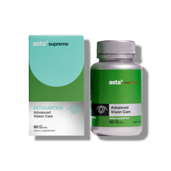 Asta  advanced vision care 天然虾青素超级护眼灵 6mg/粒 60粒 08/26