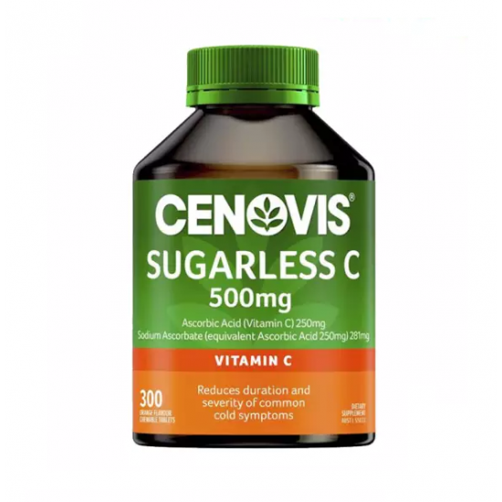 Cenovis VITAMIN C  SUGARLESS 500mg 低糖配方维生素C含片 VC咀嚼片 500mg 300粒 02/23