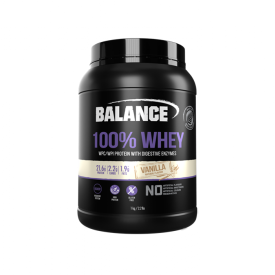 Balance 浓缩分离乳清蛋白粉 健身必备 帮助恢复能量 1kg 香草味 保质期：07/25