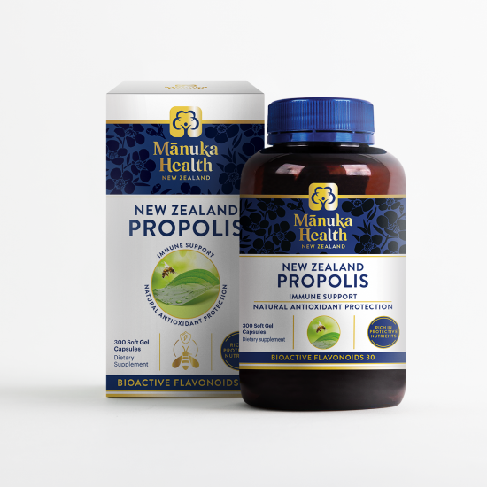 Manuka Health PREMIUM NZ PROPOLIS 蜜纽康 BIO30 黑蜂胶胶囊 500粒 05/25