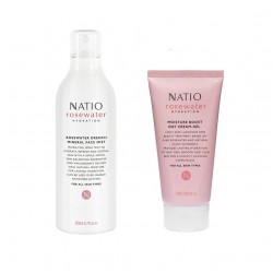 Natio rosewater hydration mist 玫瑰保湿套装：喷雾200ml+水凝霜75ml 