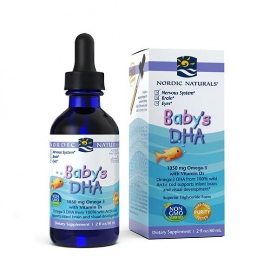 Nordic Naturals Baby's DHA 挪威自然 婴幼儿鳕鱼油DHA鱼油滴剂 60ml  09/2022