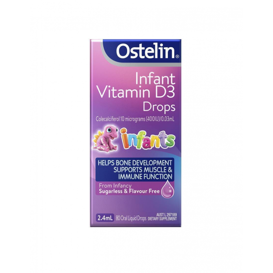 Ostelin Infant Vitamin D3 Drops 婴幼儿维生素D3滴剂2.4ml 保质期 11/21