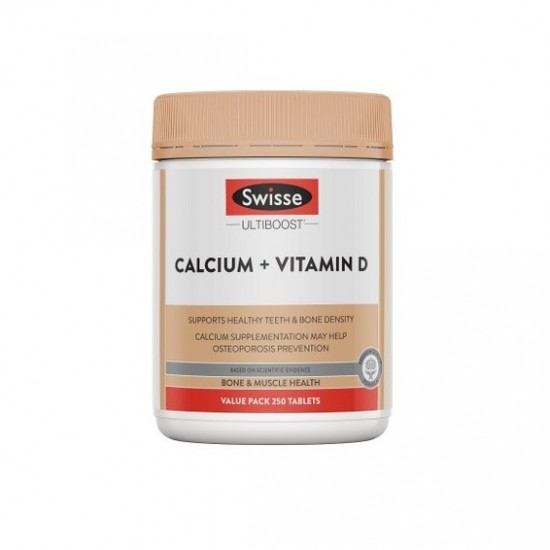 Swisse Calcium+Vitamin D 成人柠檬酸钙+D3 250片 08/24