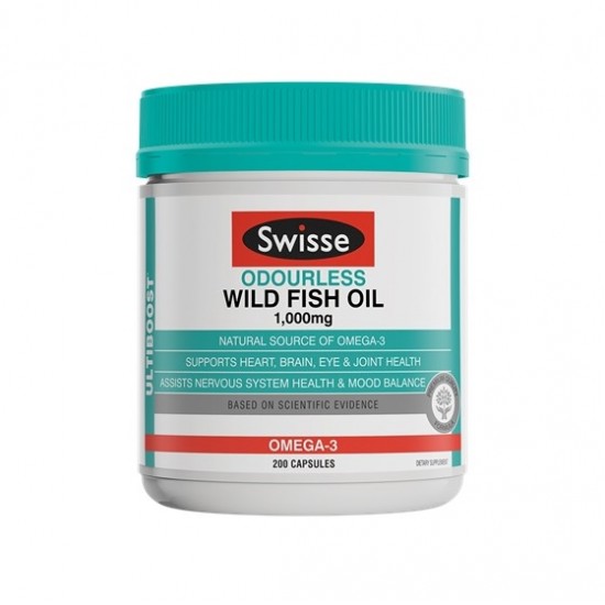 Swisse wild fish oil 1000mg 无腥鱼油 200粒  02/25