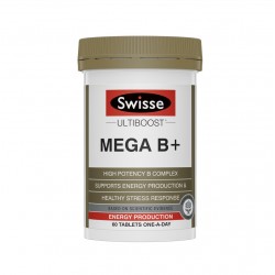 Swisse mega B+ 复合维他命B 60粒 01/24