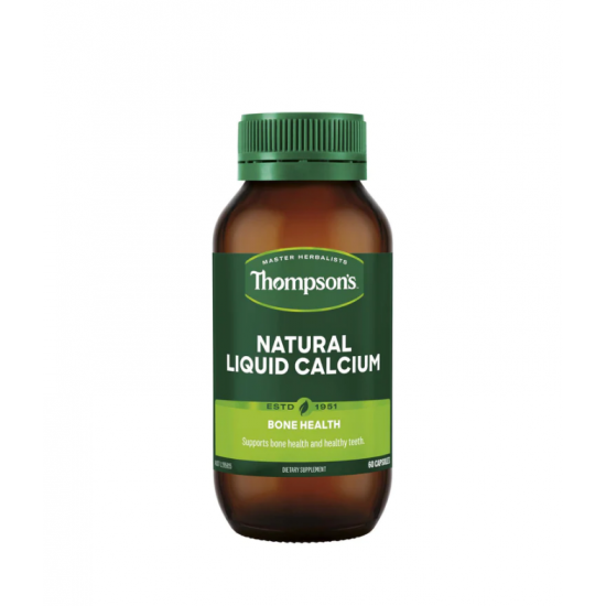 Thompson's Natural Liquid Calcium 汤普森液体钙60粒 03/25